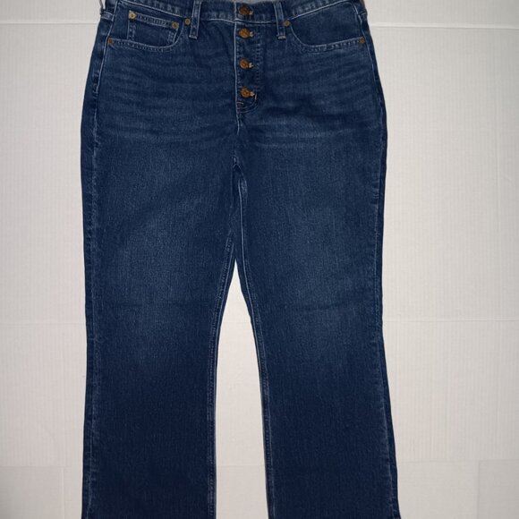J. CREW BUTTON FLY MID RISE FLARE CROP JEANS - Picture 6 of 11